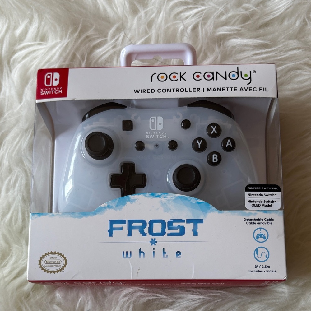 Rock & Candy Frost White Wired Controller for Nintendo Switch